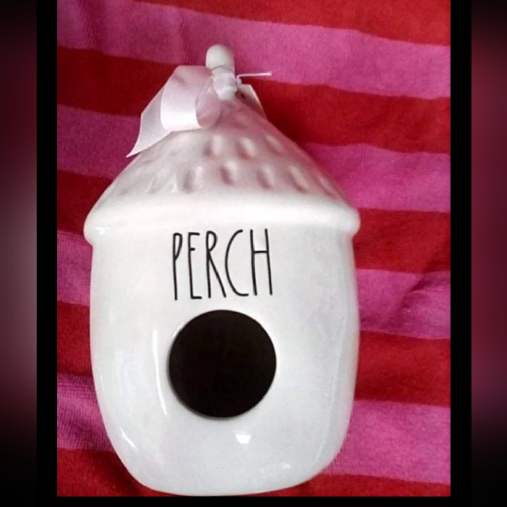 Rae Dunn Perch Ceramic Acorn Birdhouse NWT